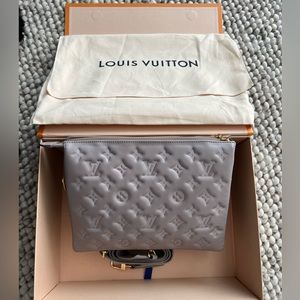 NEW IN BOX Louis Vuitton Coussin Lambskin PM in Grey. COLOR NOT AVAILABLE IN USA